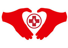 Blood donor hands logo